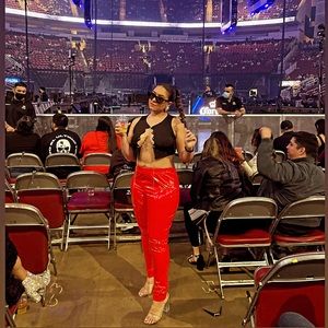 Red Pleather Shein pants. Size 0XL but fit like a size large